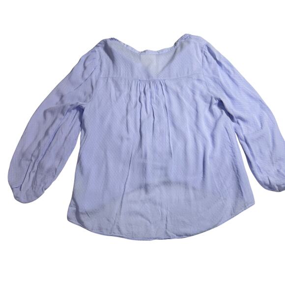 Maeve Pintuck Button Blouse Lavender Women’s 6 Peasant Cottagecore Puff Boho - Picture 3 of 16